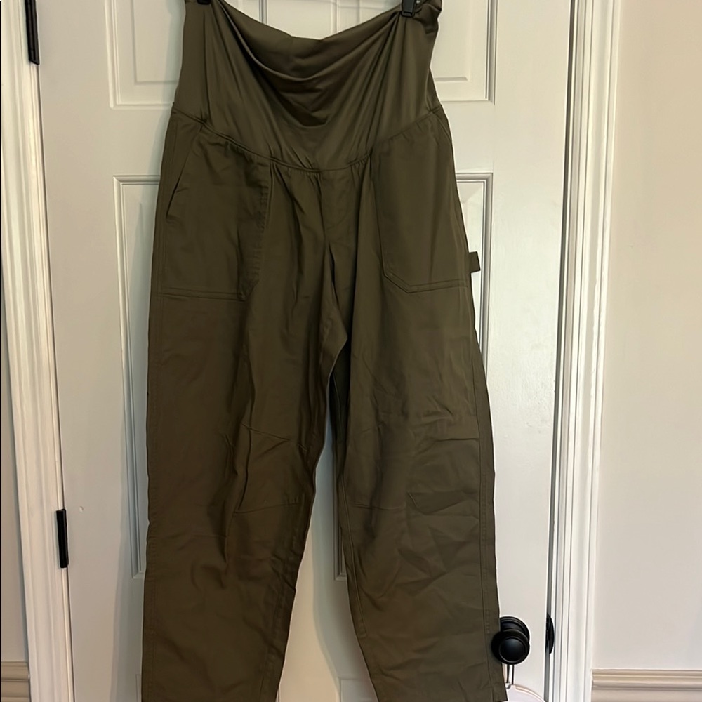 Olive Green maternity cargo Pants
